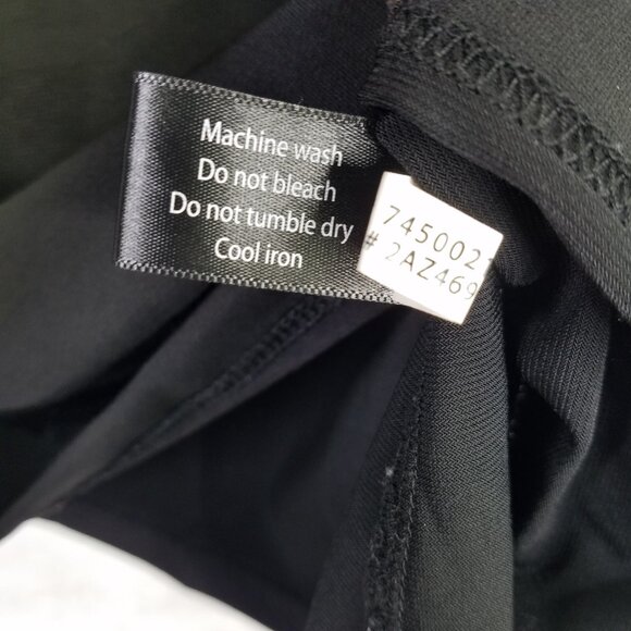 Boston Proper Blouse Sz L 3-D Floral Embellished Organza Sheer Puff Sleeve Black - Picture 13 of 16